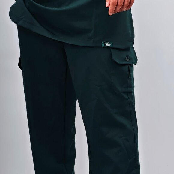 MILEV Signature 2-Piece Modest Set Men - Tunic & Trousers - Embroidered Green - Picture 2 of 7